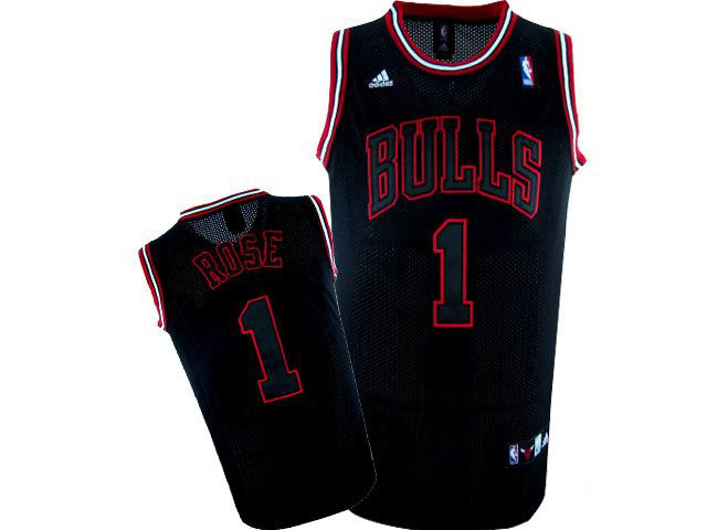 80% Discount Design Chicago Bulls Derrick Rose 1 Swingman Black Adidas Jersey